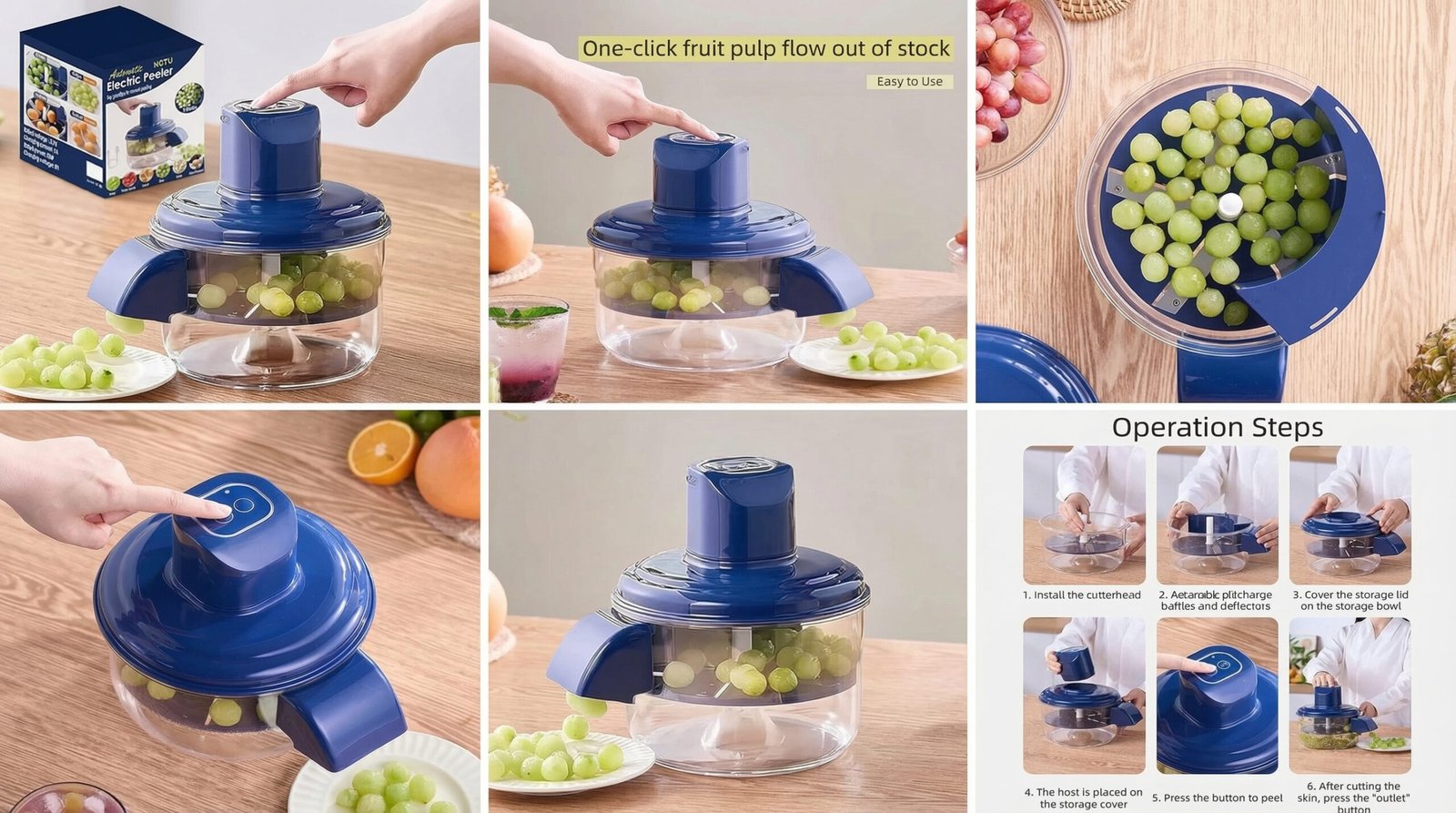 Multipurpose Automatic Fruit & Vegetable Peeler - Electric Potato & Apple Skin Remover for Kitchen - Image 8