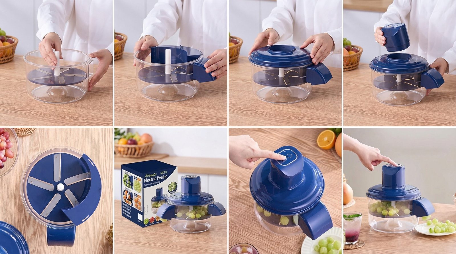 Multipurpose Automatic Fruit & Vegetable Peeler - Electric Potato & Apple Skin Remover for Kitchen - Image 9